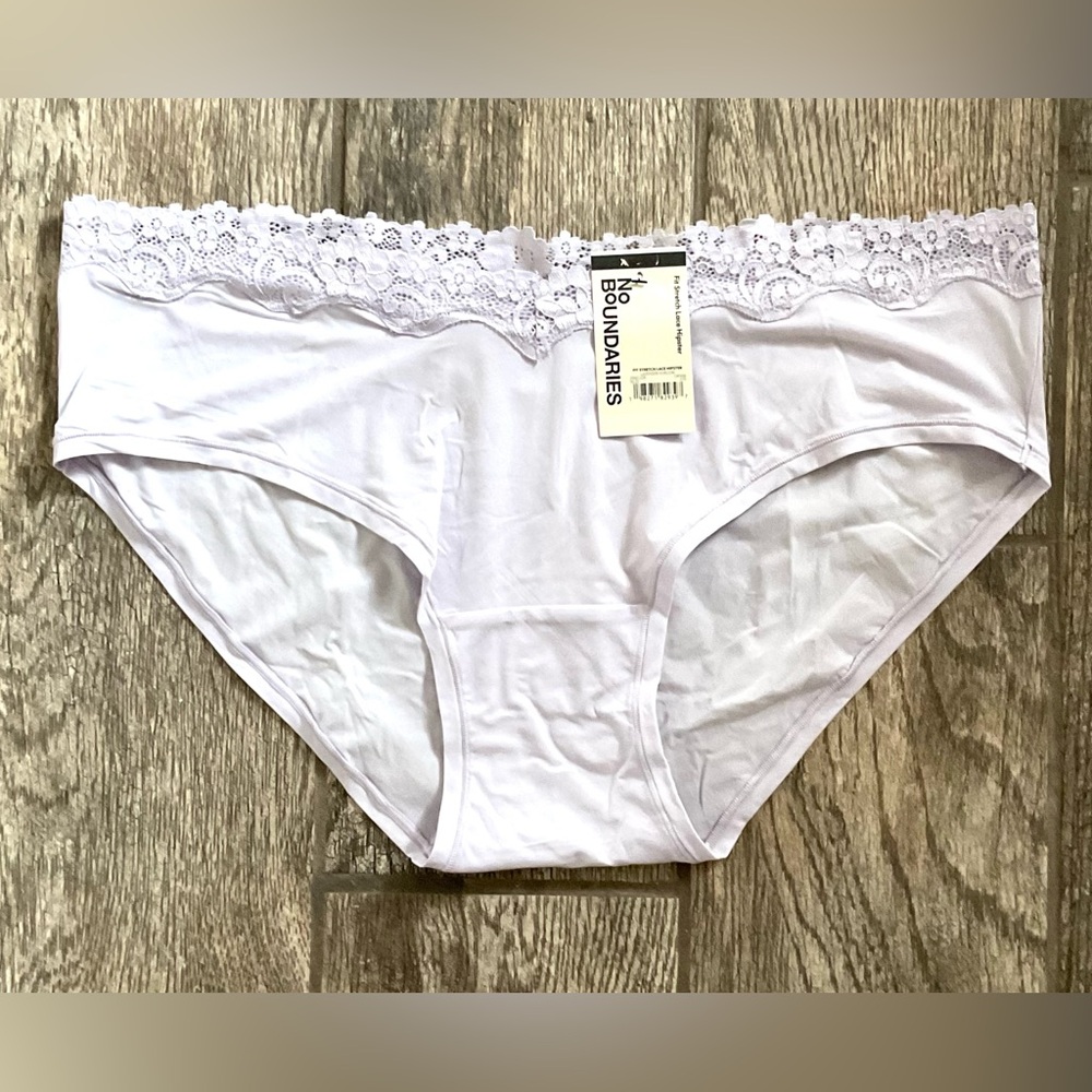 New Nobo, No Boundaries Lace Trim Hipster Panties Size XL or XXXL Lavender